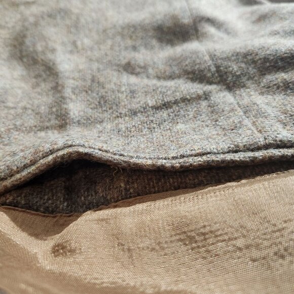 Vintage Tailored Classics Levis Mens 44L Brown Tweed Wool Sports Coat Elbow FLAW - Picture 12 of 13